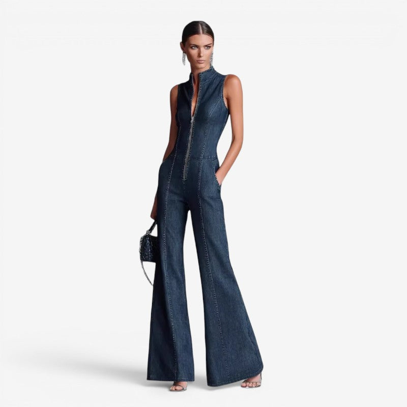 Chic Women's Sleeveless Wide Leg Jumpsuit