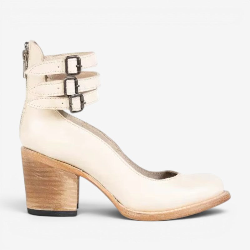 Stylish High-Heeled Sandals with Ankle Strap