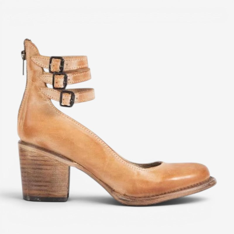 Stylish High-Heeled Sandals with Ankle Strap