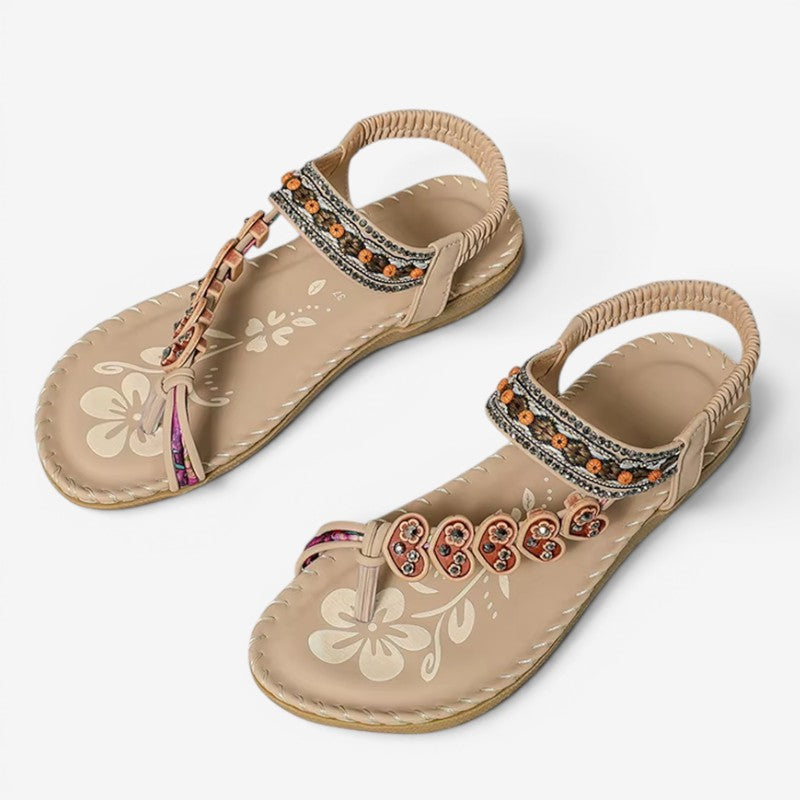 Womens Flat Sandals with T-Strap