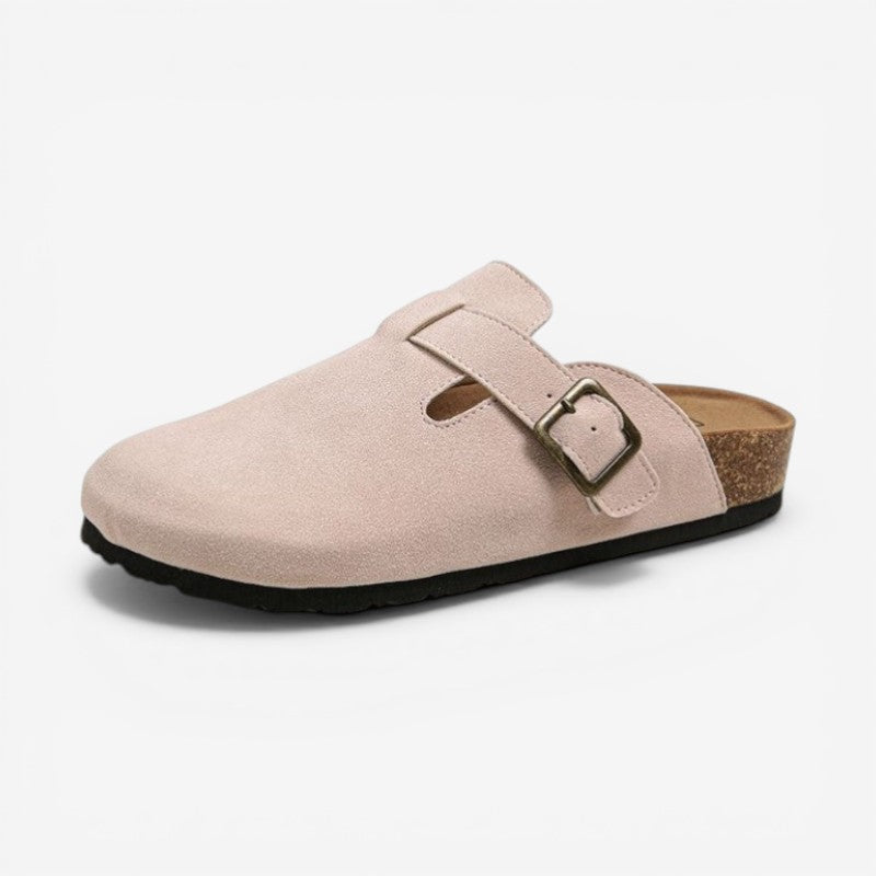 Charlie – Half Covered Slip-On Slippers with Adjustable Buckle