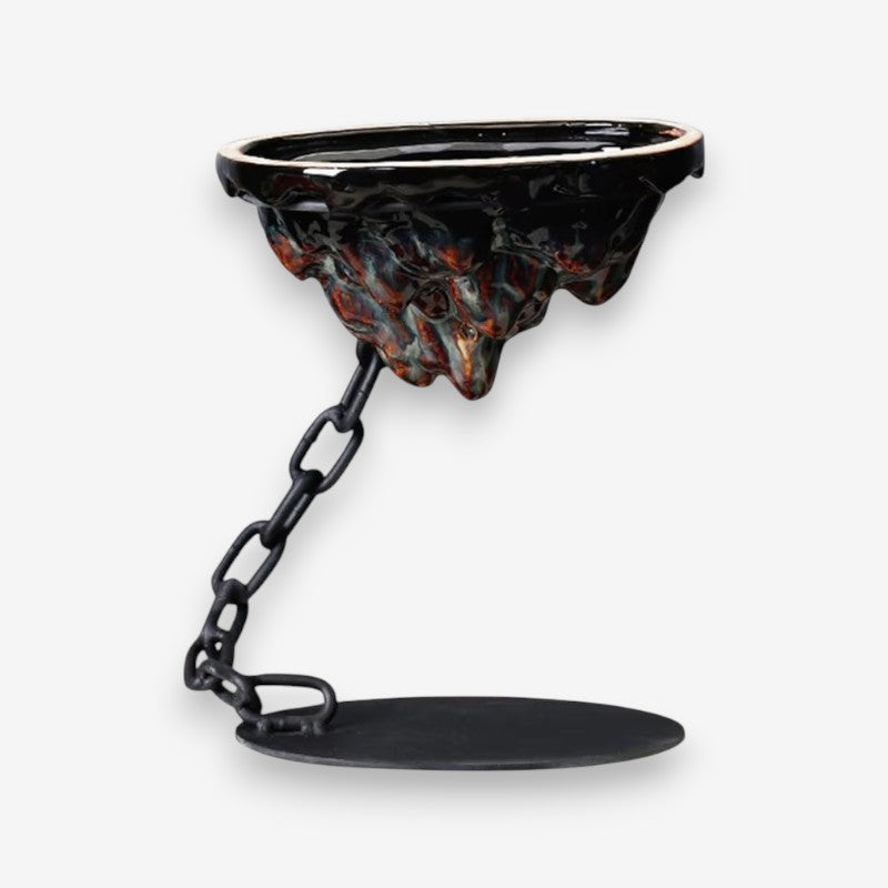 AeroLeaf – Hanging Sculptural Planter With Chain Suspension
