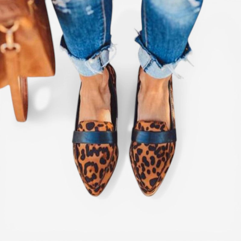 Freya - Pointed Toe Slip On Shoes With Decorative Strap