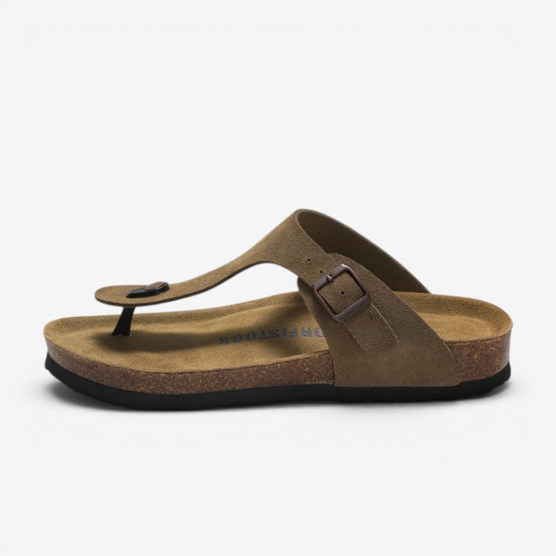Men's T Strap Flat Slippers