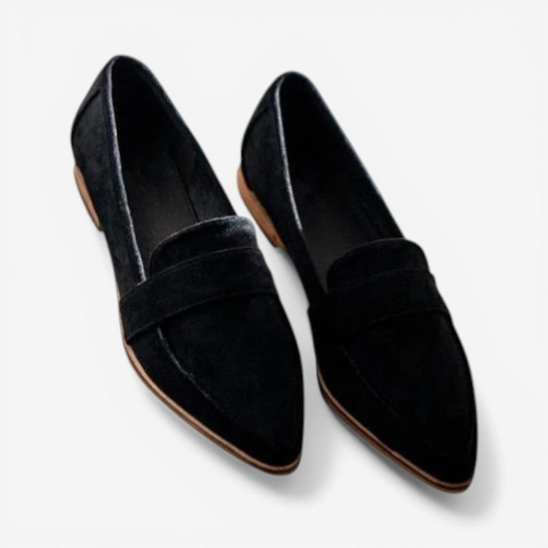Freya - Pointed Toe Slip On Shoes With Decorative Strap