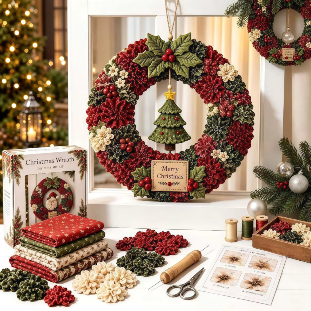 Wreathmas - 3D Christmas Wreath DIY Kit in Fabric