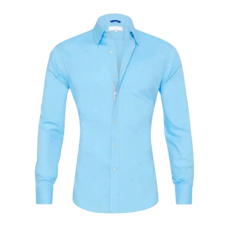 William – Overhemd met lange mouwen, verborgen ritssluiting en klassieke kraag Velani