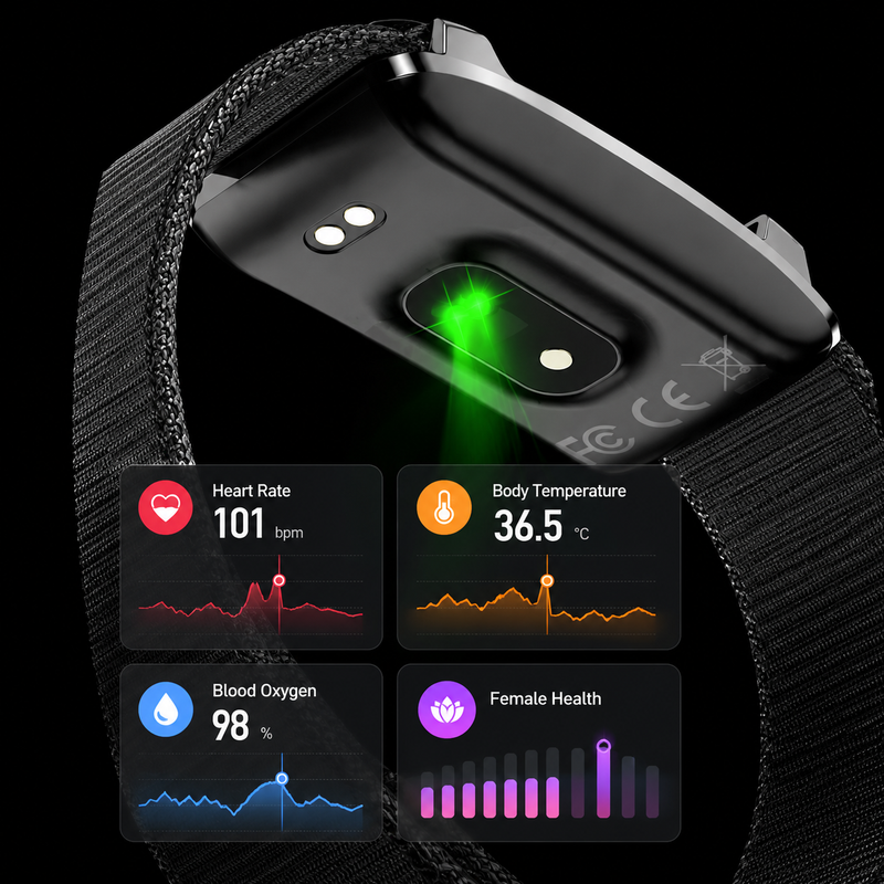 FitPulse - Y25 Screenless Fitness Tracker with Heart Rate and Sleep Monitoring