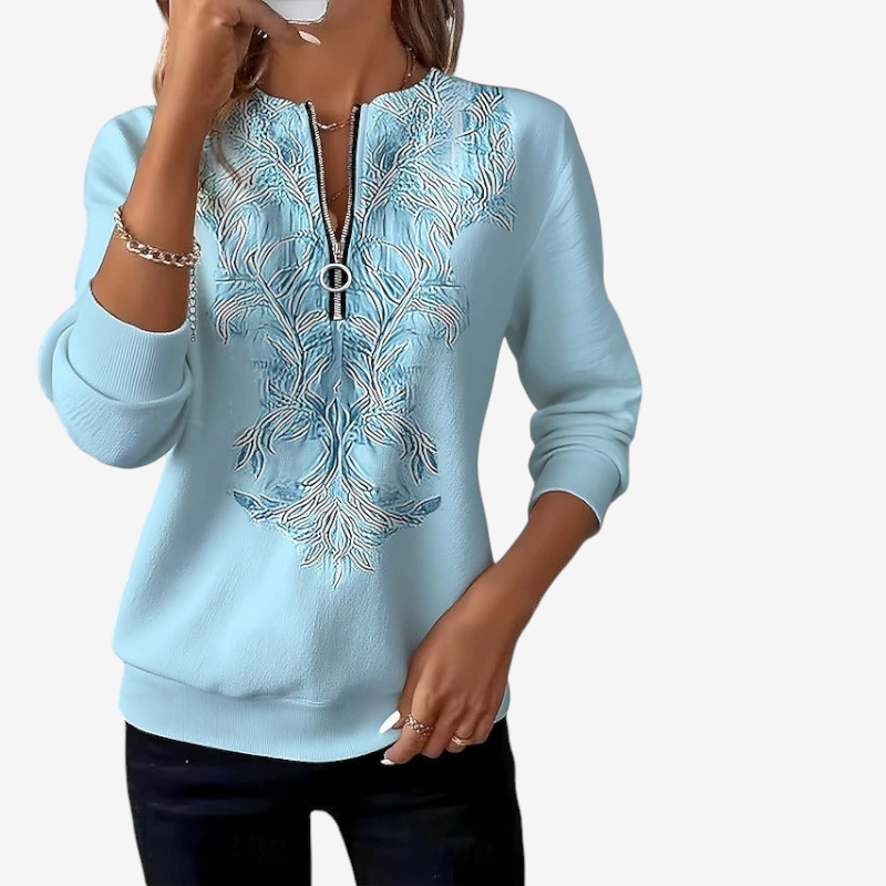 Chic Women's Half Zip Slim Fit Sweater