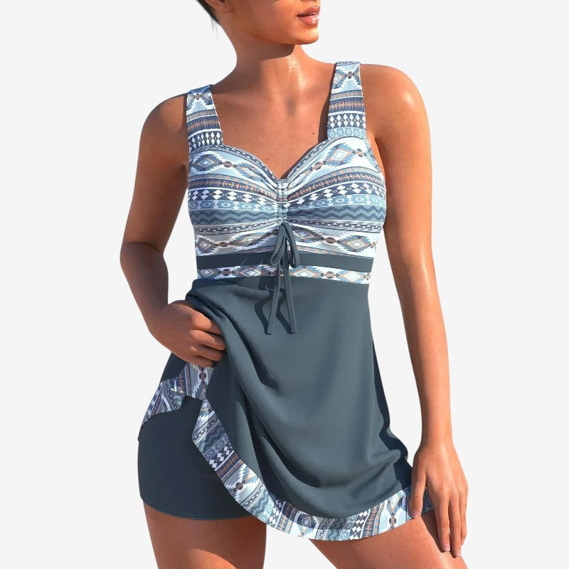Women's V-Neck Swimsuit with High Waist
