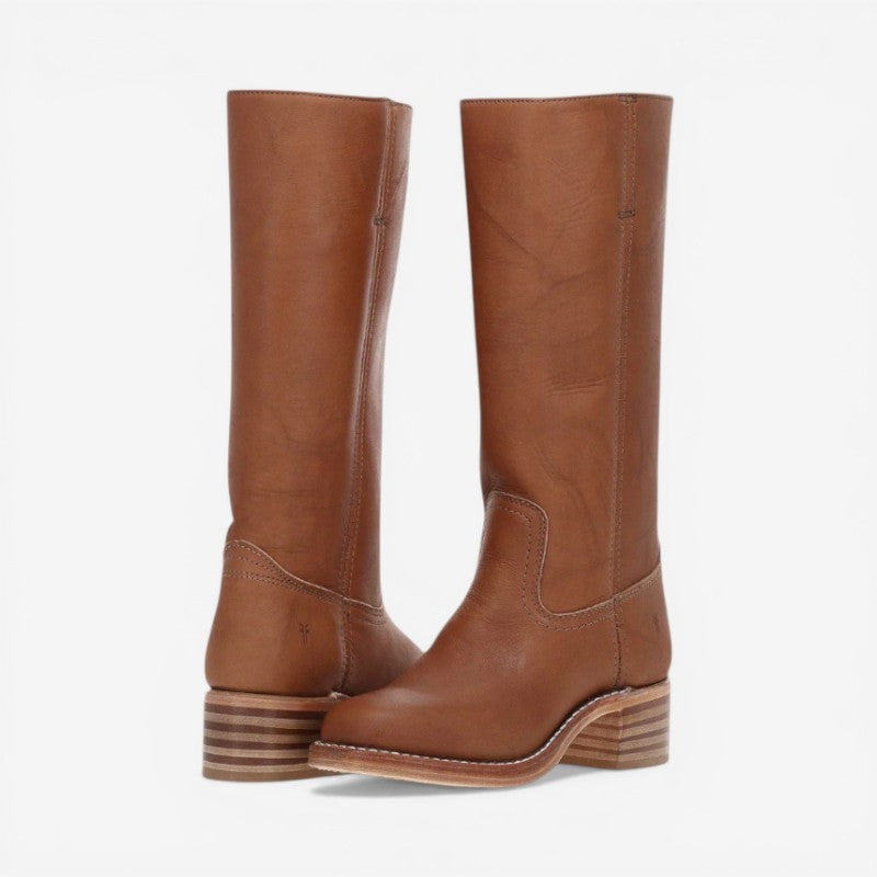 Women Knee-High Round Toe Boots