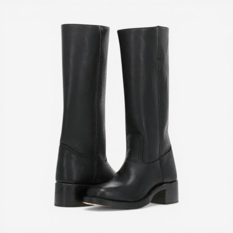 Women Knee-High Round Toe Boots