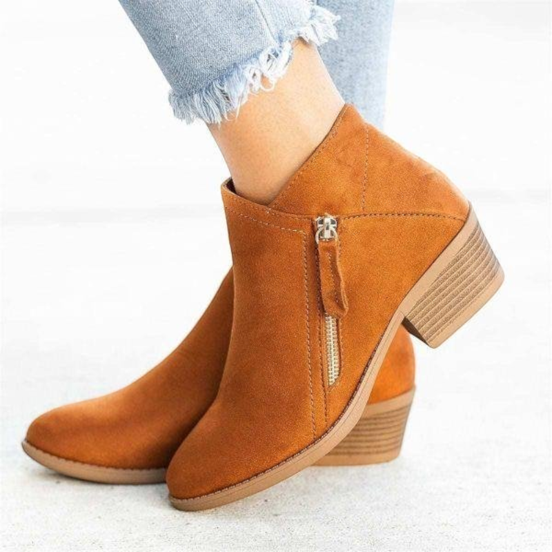 Stylish Women's Round Toe Ankle Boots