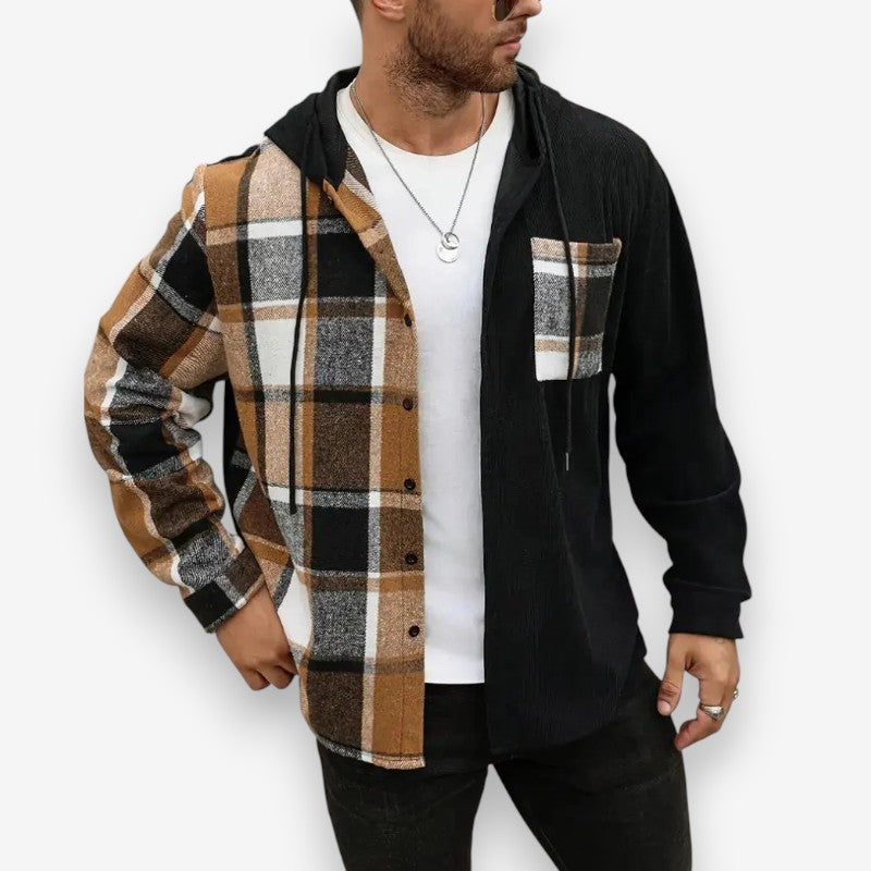 Aaron – Long Sleeve Jacket with Hoodie Design