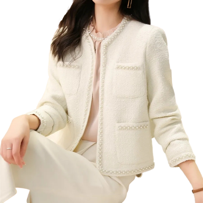 Sophie – Mantel met Ronde Hals, Meerdere Zakken en Lange Mouwen Velani