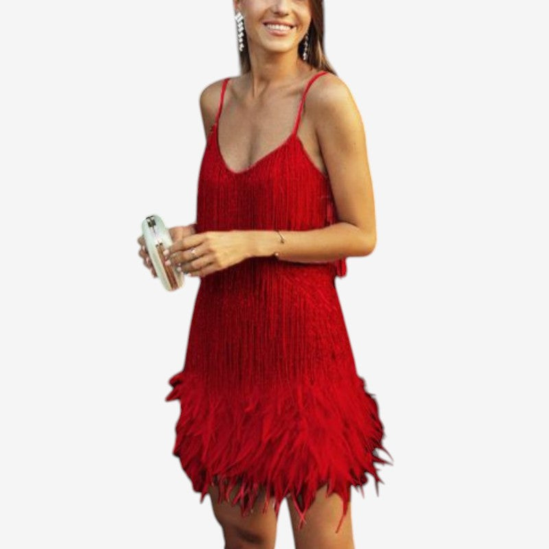 Women Sleeveless V-Neck Mini Dress