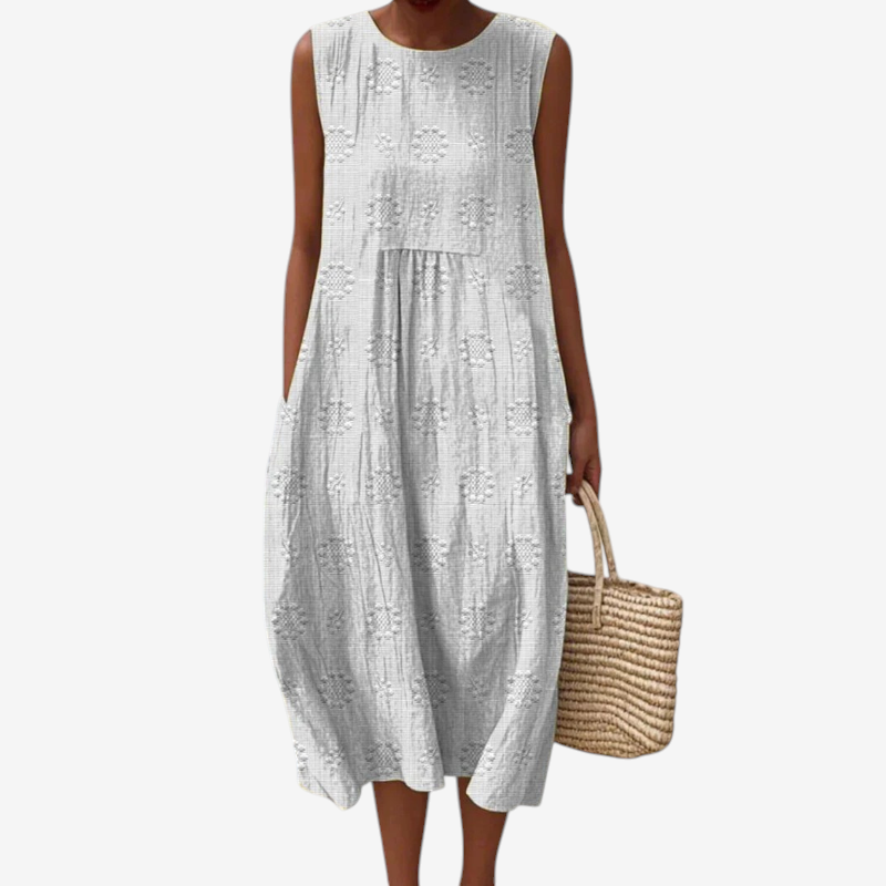 Sleeveless Printed Dress