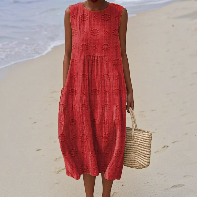 Sleeveless Printed Dress