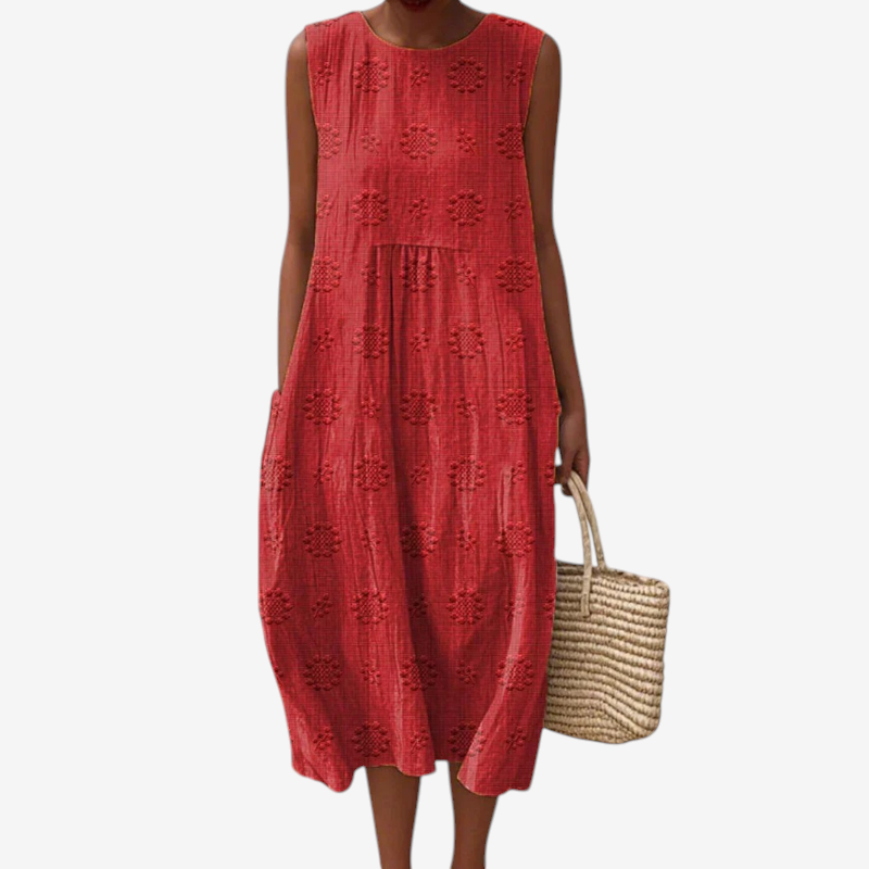 Sleeveless Printed Dress