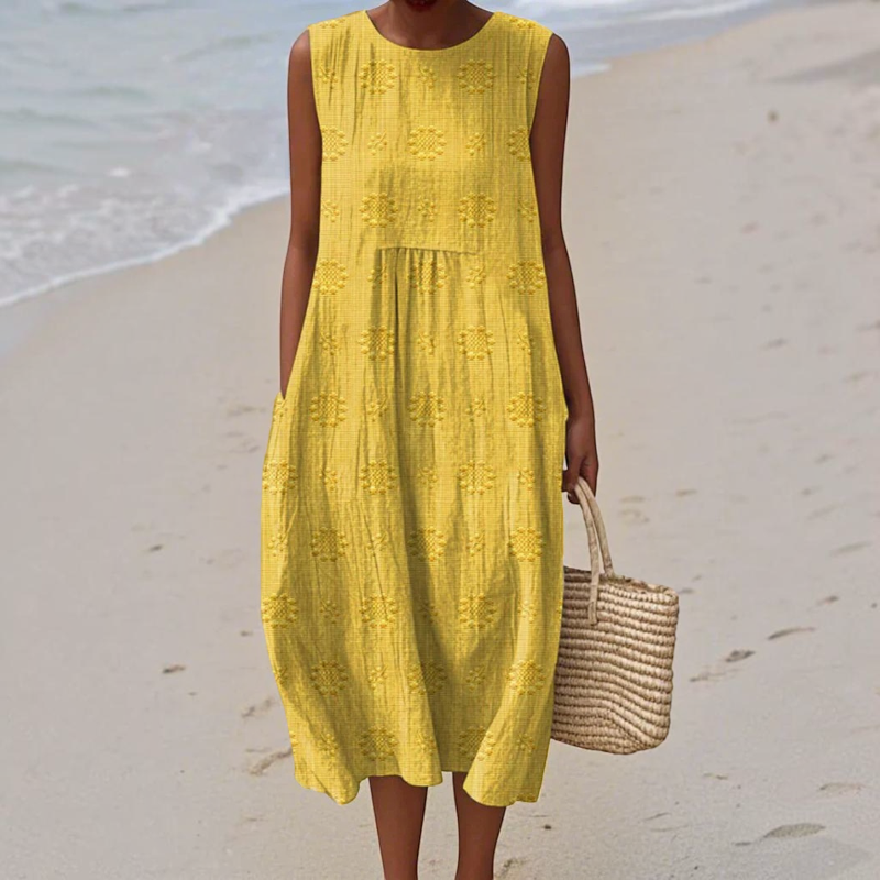 Sleeveless Printed Dress