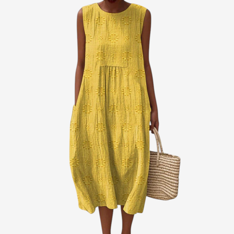 Sleeveless Printed Dress