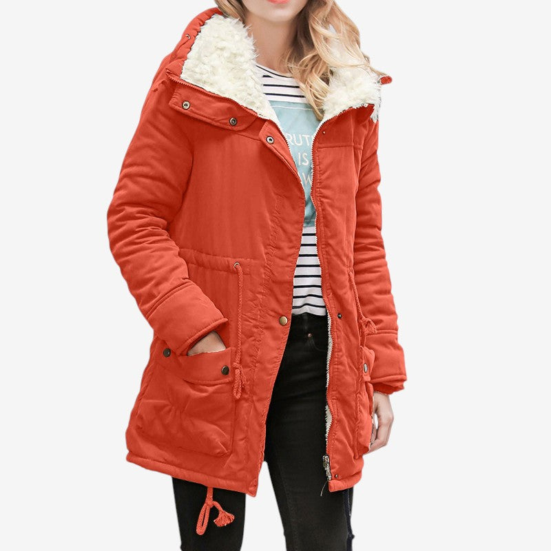 Women Long Sleeve Jacket with Button Front