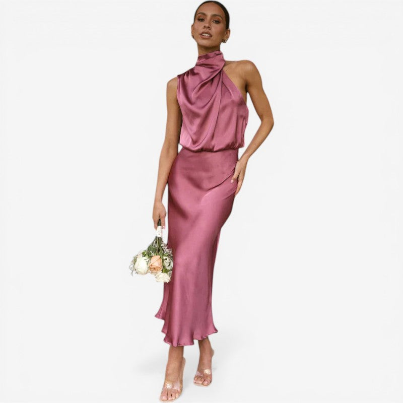 Women’s Halter Neck Midi Dress