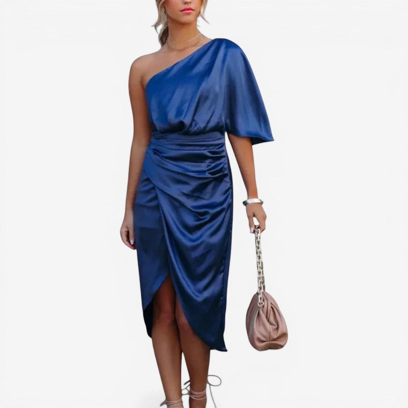 Women's One Shoulder Mini Dress Asymmetric