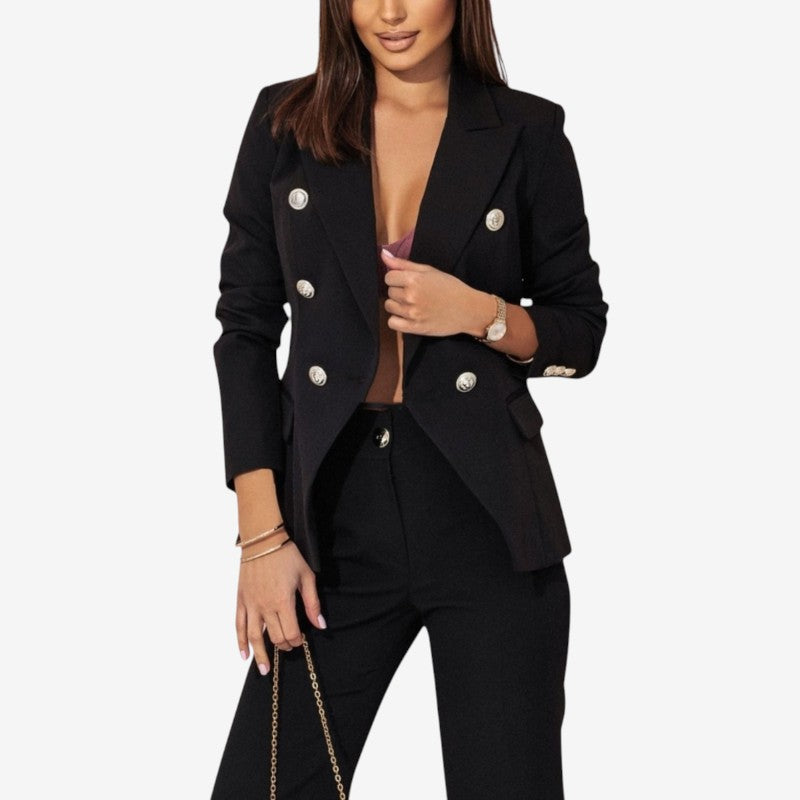 Women's Blazer & Wide Leg Trousers Set