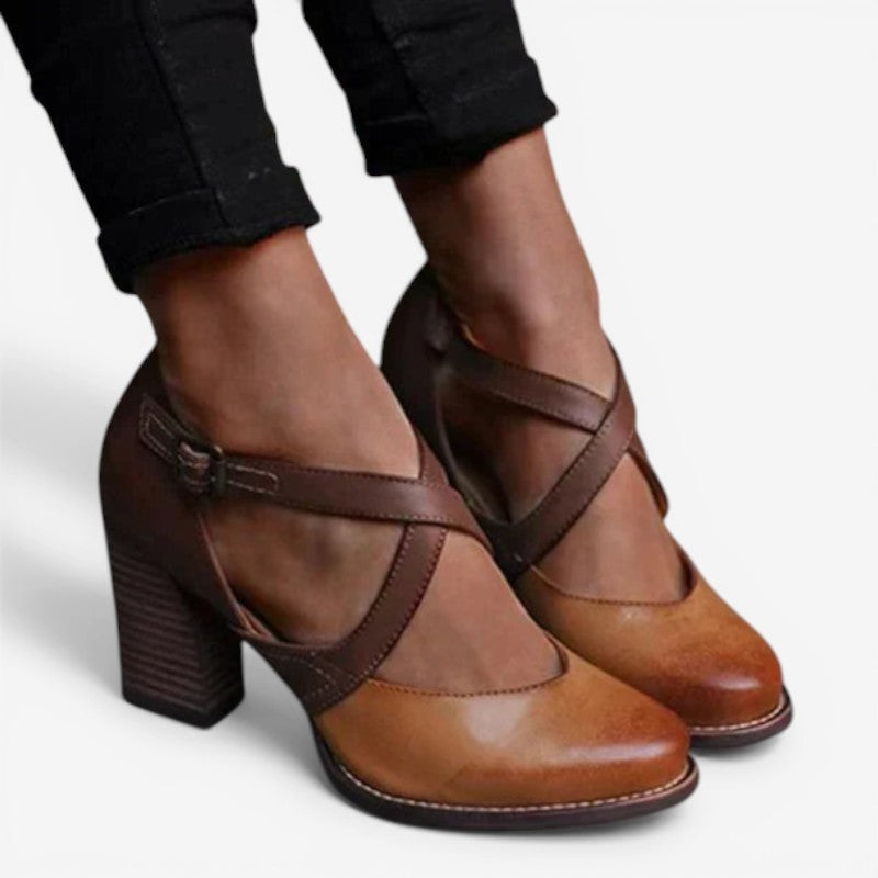 Sienna – Round Toe Shoes with Adjustable Buckle