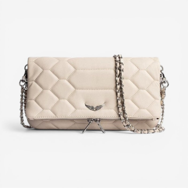 Amelia - Adjustable Chain Strap Handbag With Zipper