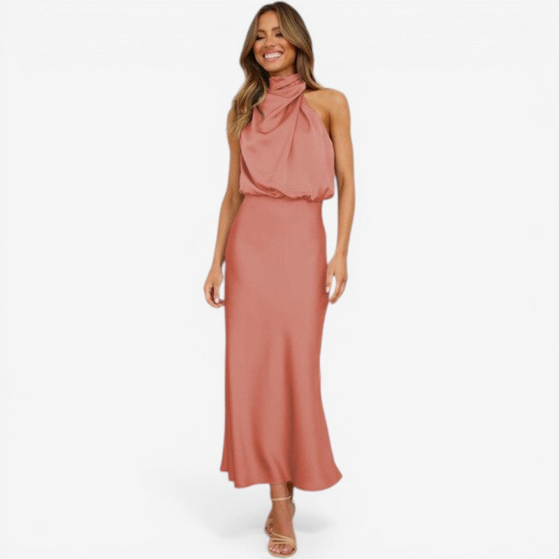 Women’s sleeveless mock neck midi dress