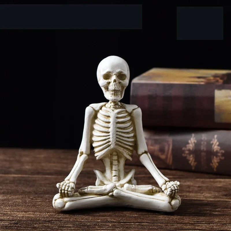 Spooky Resin Skeleton Figurine for Halloween