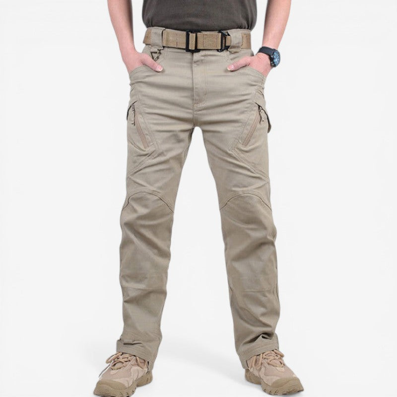 Men Slim Fit Cargo Pants Multi Pocket Stretch