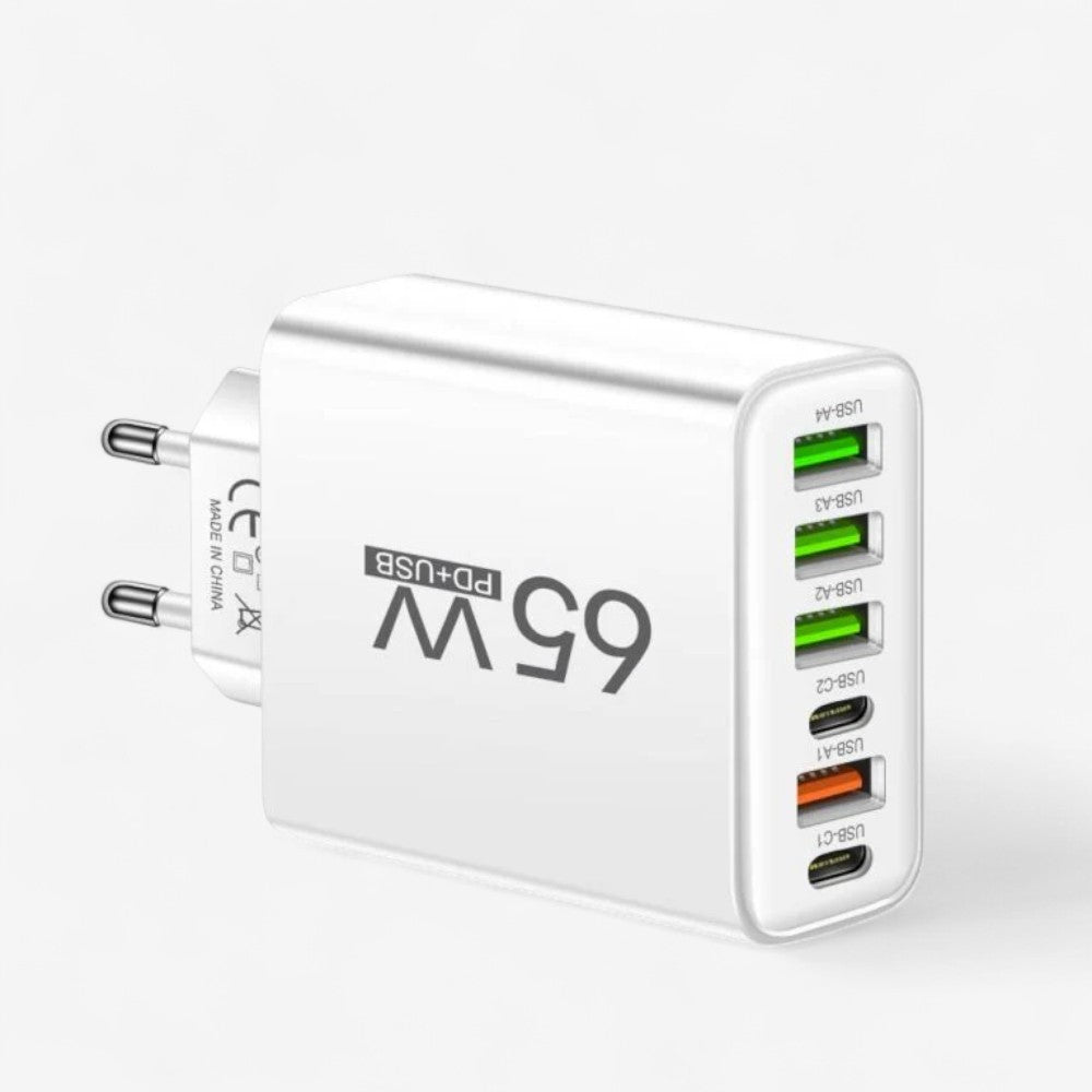 ChargeHub – 6-in-1 snellader met meerdere poorten Velani