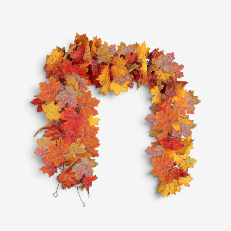 Vibrant Handmade Autumn Leaf Wreath