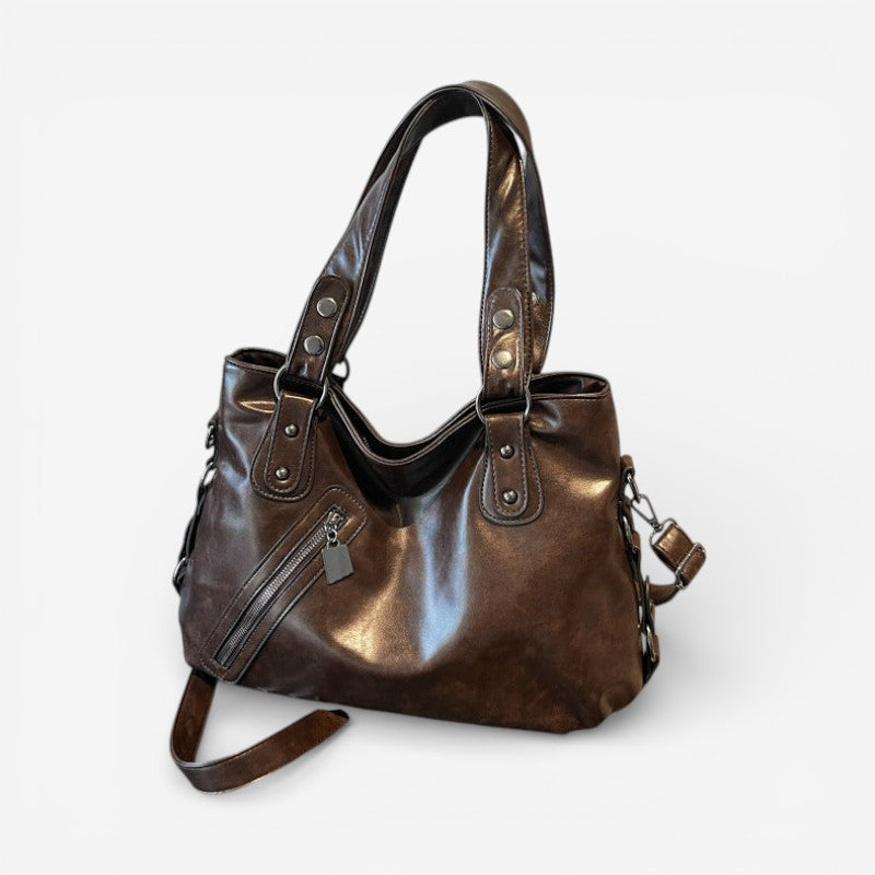 Harper – Adjustable Shoulder Bag with Handle & Zipper Pockets