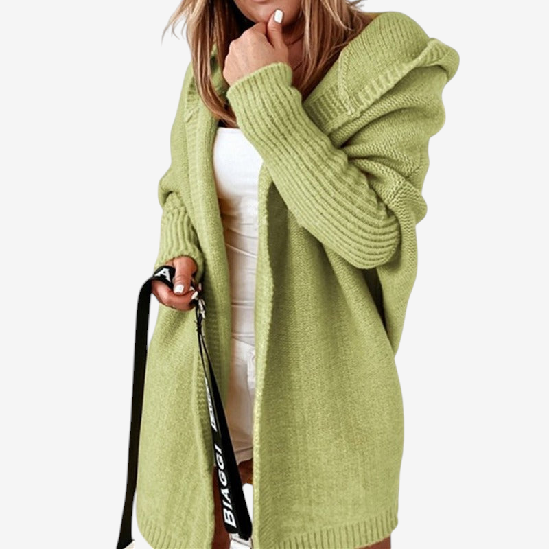 Womens Hooded Knit Cardigan