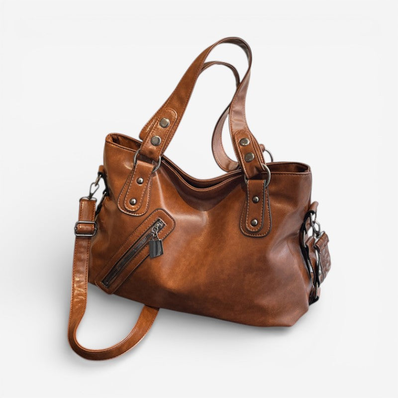 Harper – Adjustable Shoulder Bag with Handle & Zipper Pockets