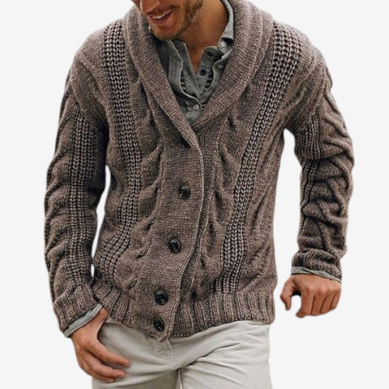 Nick – Kabelgebreide Cardigan met Lange Mouwen Velani