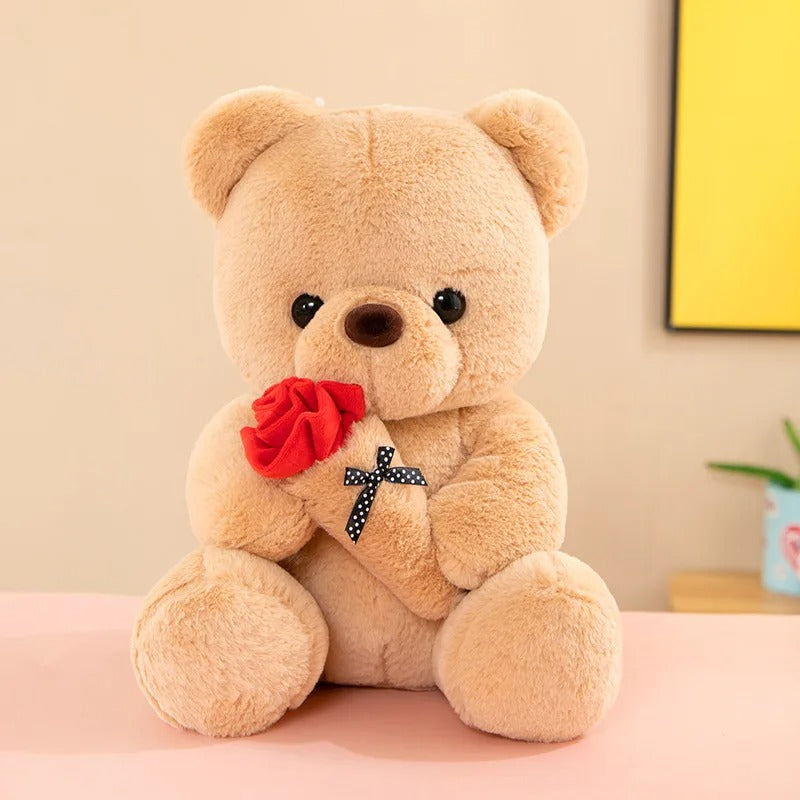 BloomHeart – Rose Teddy Bear Handmade with Roses