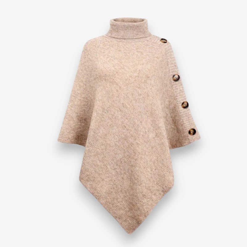 Mia – Sleeveless Sweater with Collar and Button Detail