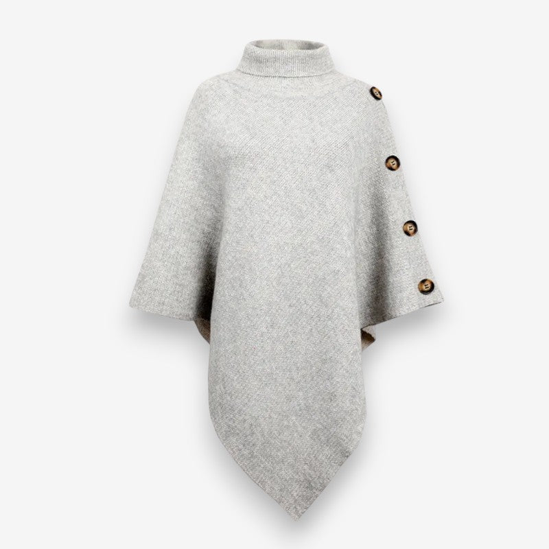 Mia – Sleeveless Sweater with Collar and Button Detail