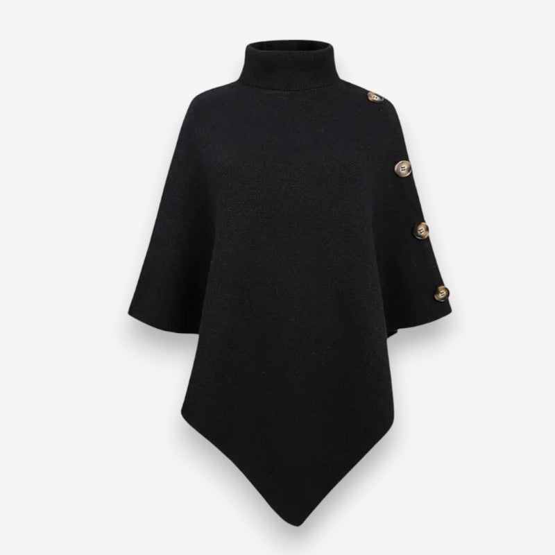 Mia – Sleeveless Sweater with Collar and Button Detail