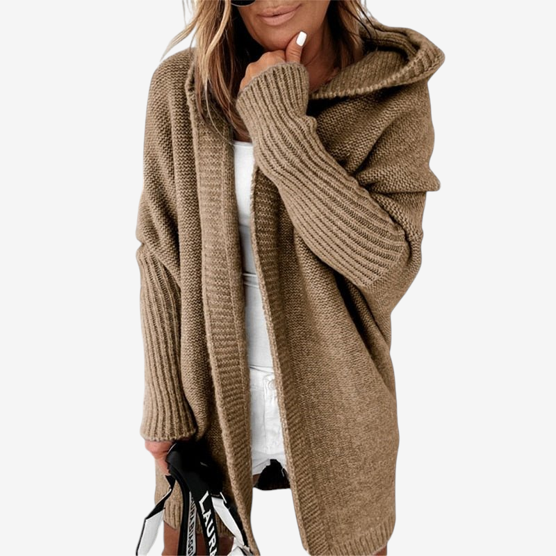 Womens Hooded Knit Cardigan