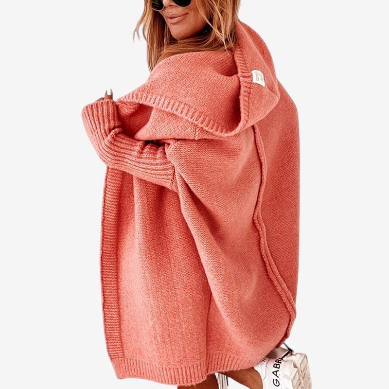Womens Hooded Knit Cardigan