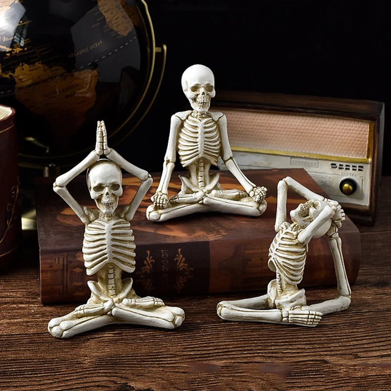 Spooky Resin Skeleton Figurine for Halloween