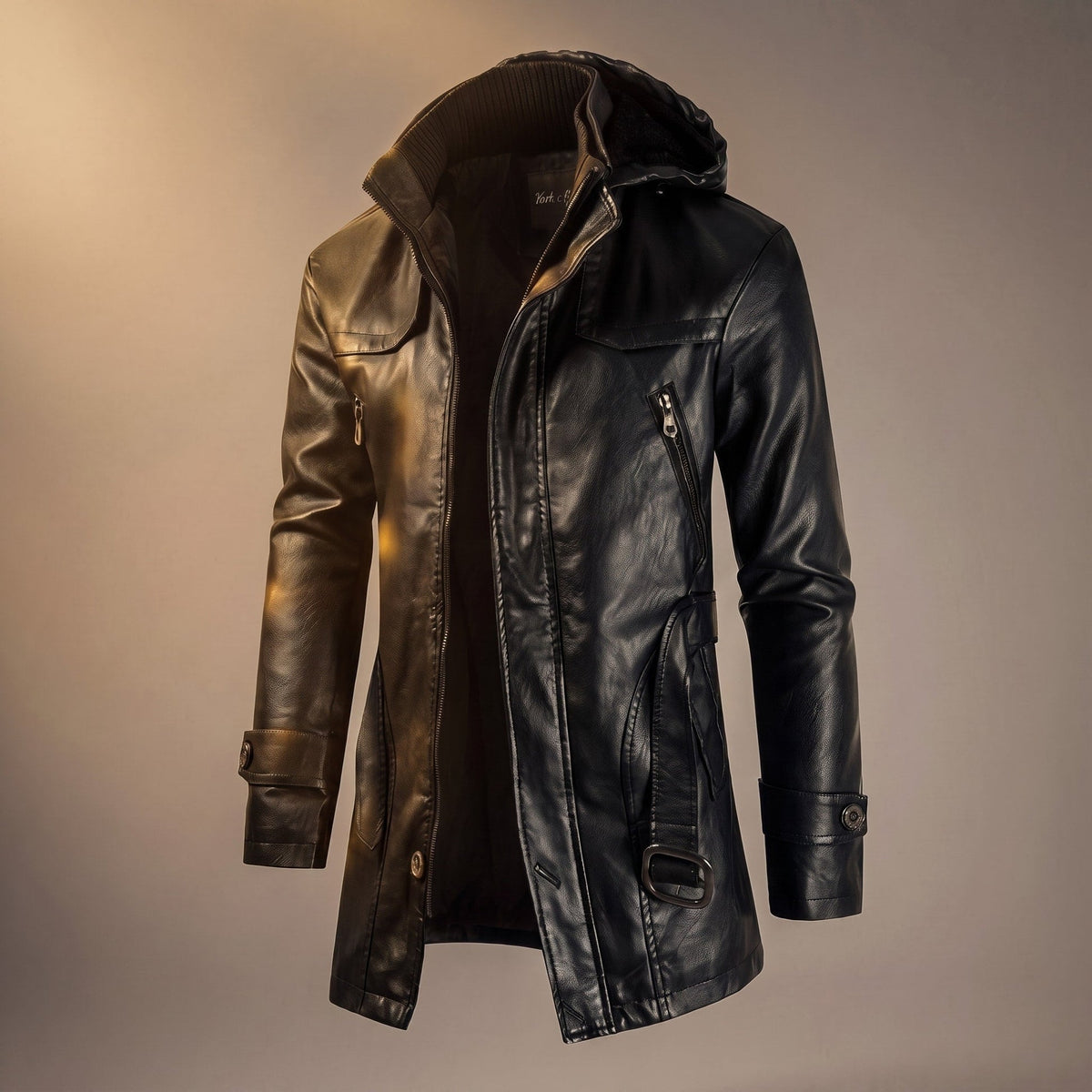 Warmth - Mid-Length Hooded Jacket with High Collar