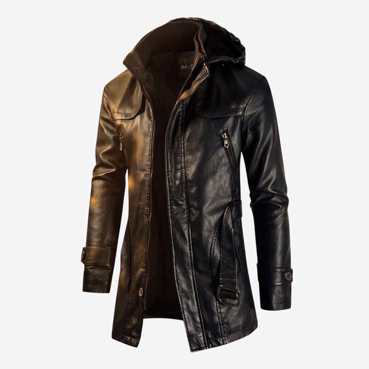 Warmth - Mid-Length Hooded Jacket with High Collar