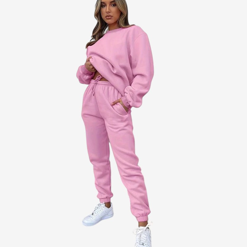 Isabella – Tweedelige set met top met lange mouwen en trekkoordbroek Velani